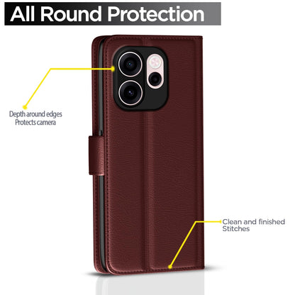 Oppo Reno 15C 5G flip case in brown by Pikkme – photo 4