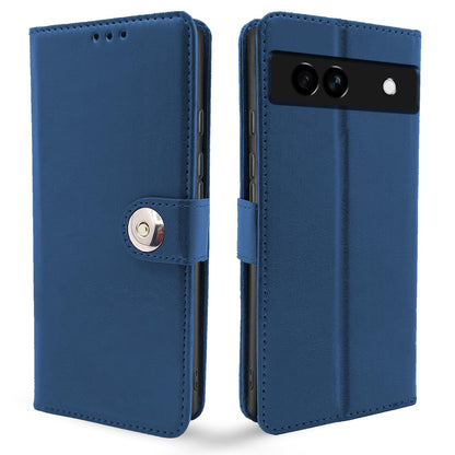 Google Pixel 7A Button wallet flip cover in blue by Pikkme