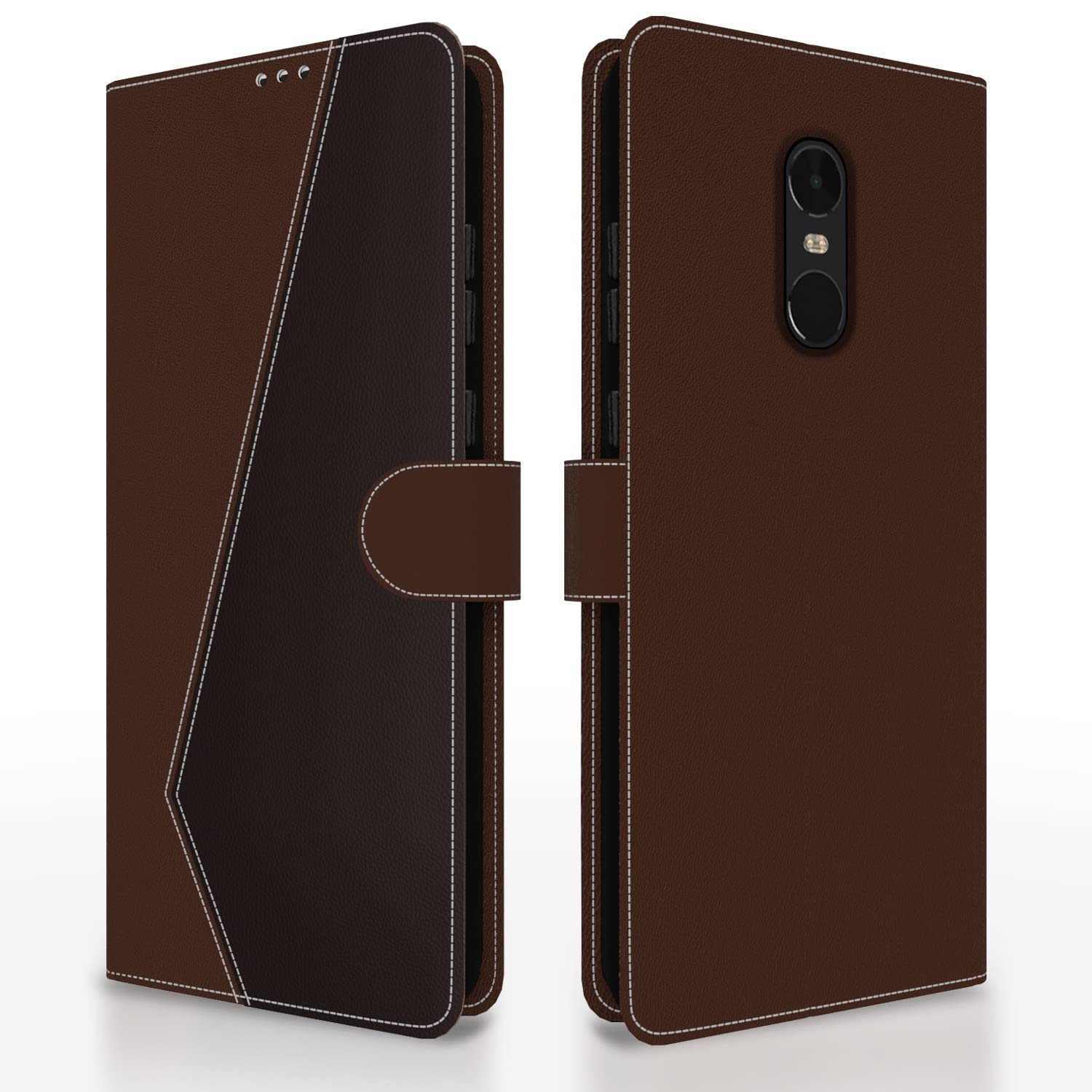 Pikkme Redmi Note 4 brown & coffee wallet flip cover