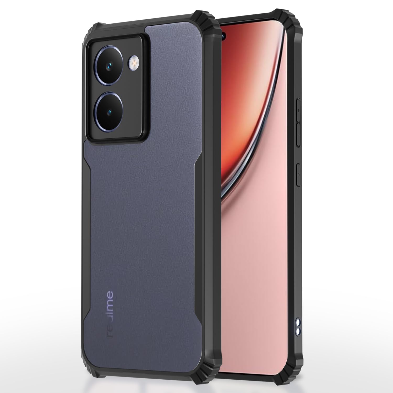 Pikkme Realme P3 Ultra 5G Eagle Crystal Clear Transparent Back Cover (Black)