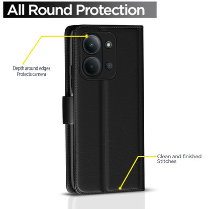 Black mobile flip cover for Redmi 15C 5G – Pikkme – photo 4