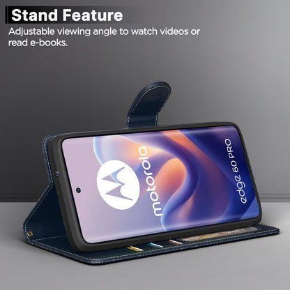 Moto Edge 60 Pro 5G Wallet mobile flip cover in blue by Pikkme – photo 3