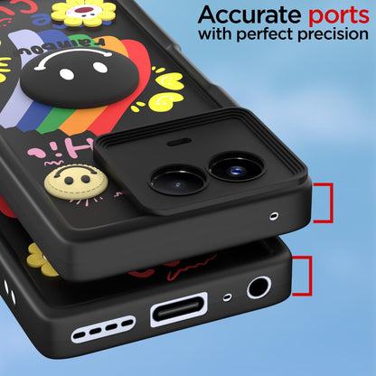 Black Soft Silicone phone cover for Realme 11/11X 5G/Narzo 60X 5G – Pikkme – photo 4