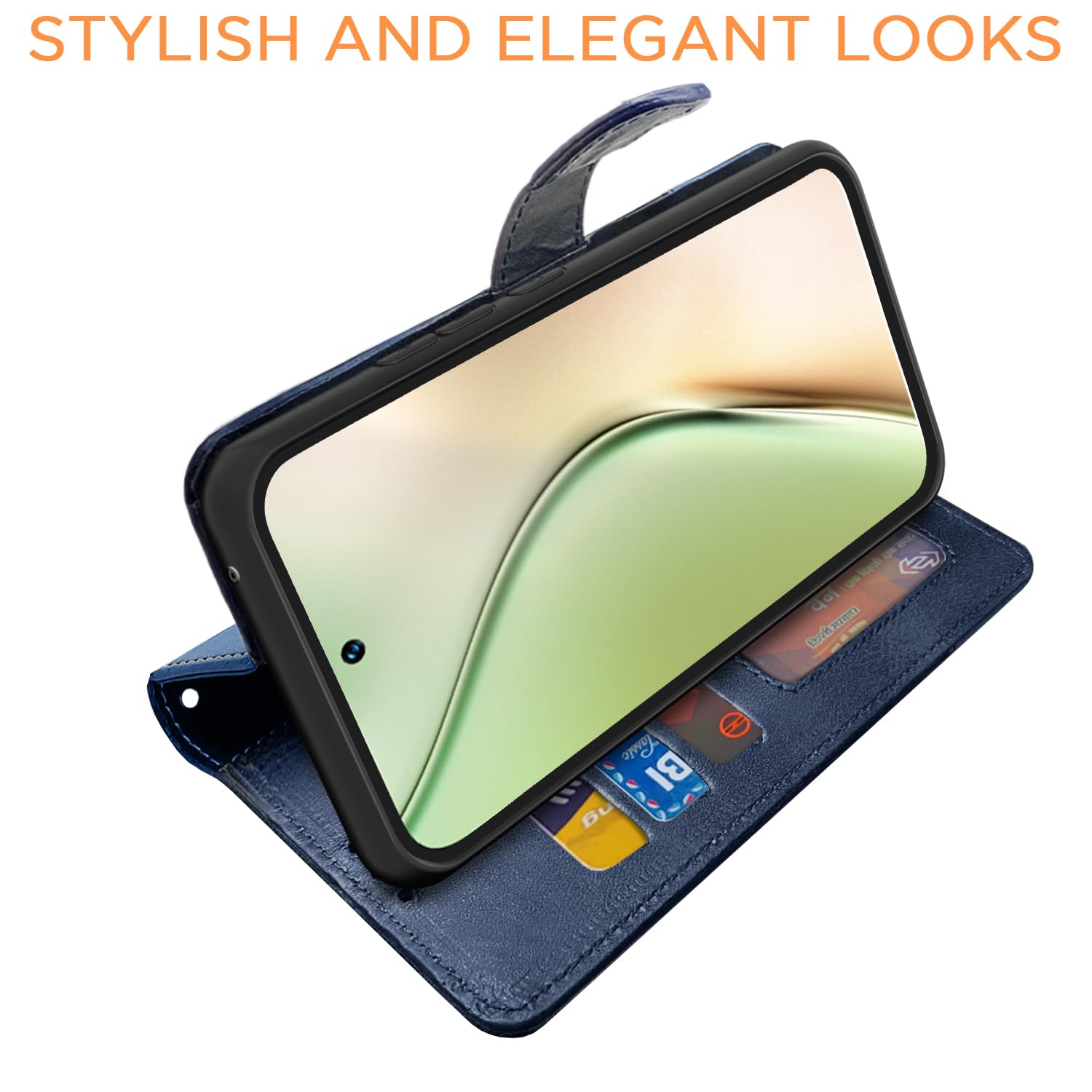 Pikkme navy & light blue mobile flip cover for Vivo Y200 5G – photo 3