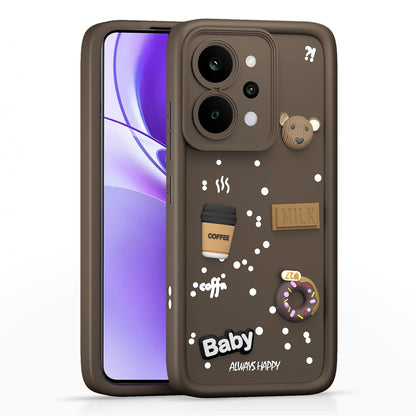 Pikkme brown mobile back cover for Realme P4 Power 5G/3D
