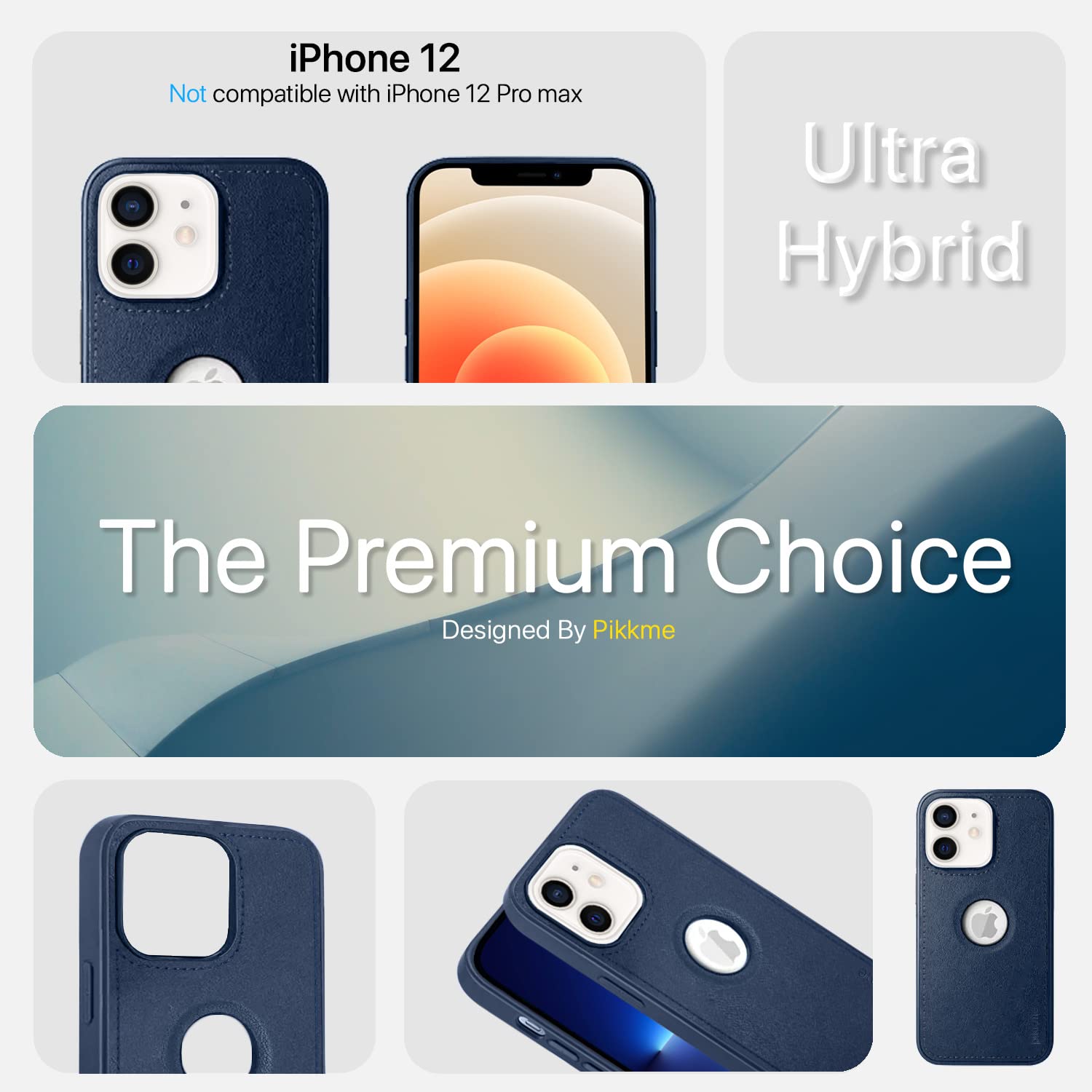 iPhone 12 mobile back cover in blue by Pikkme – photo 3