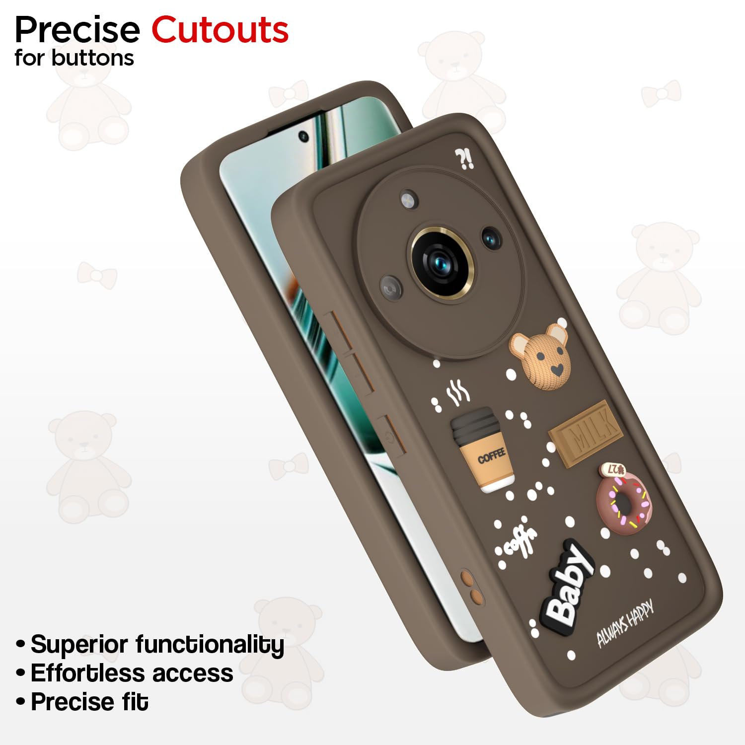 Pikkme brown mobile cover for Realme 11 Pro/11 Pro Plus 5G/Narzo 60 Pro 5G – photo 6