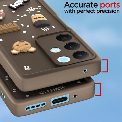 Brown Silicone phone cover for Realme Narzo 90X 5G/C85 5G/15X 5G/3D – Pikkme – photo 4