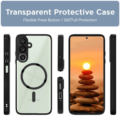 Black mag-safe MagSafe back cover for Samsung M36 5G – Pikkme – photo 2
