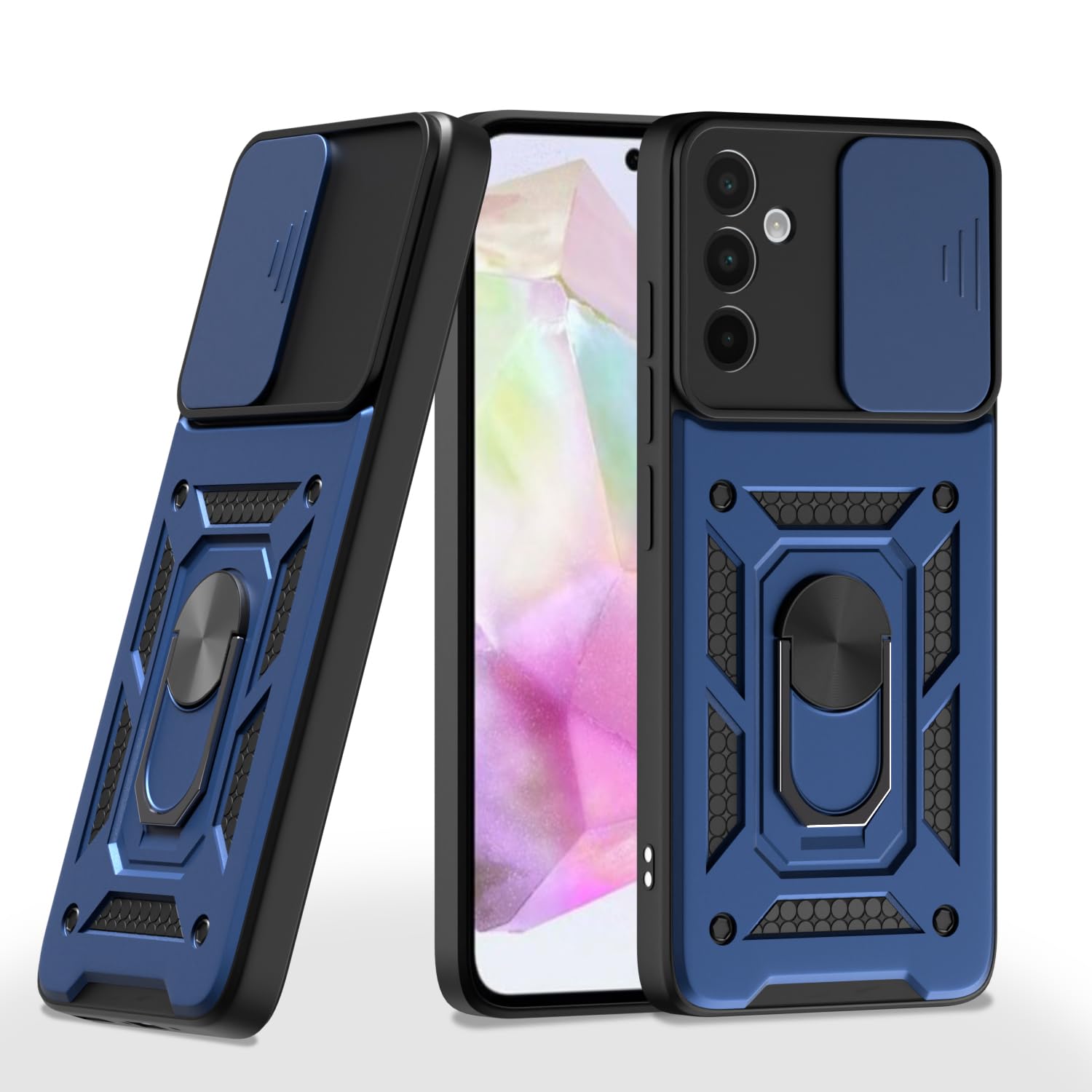 Samsung A56 5G D10 Camera Shield back cover in blue by Pikkme