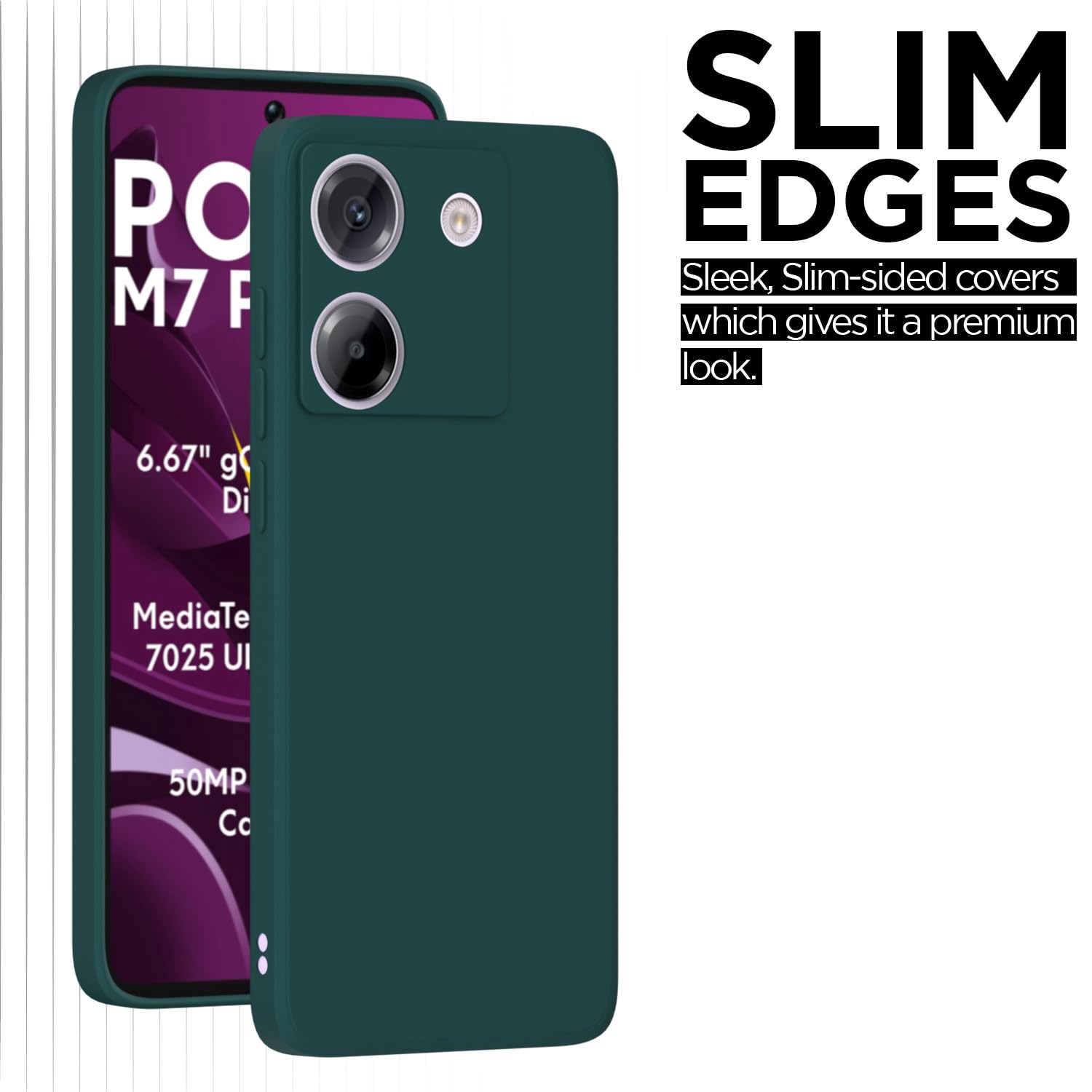 Poco M7 Pro 5G back cover in green by Pikkme – photo 6