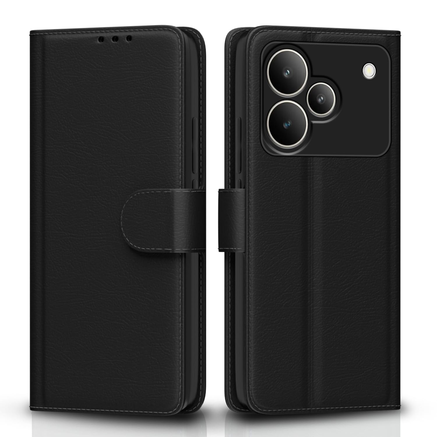 Pikkme black Wallet wallet flip cover for Realme P4 Pro 5G
