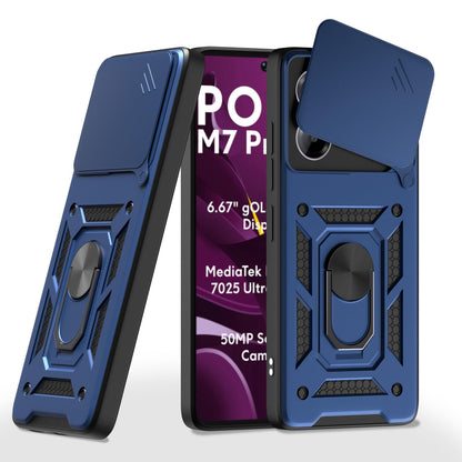 Pikkme Poco M7 Pro 5G D10 Camera Shield blue mobile cover