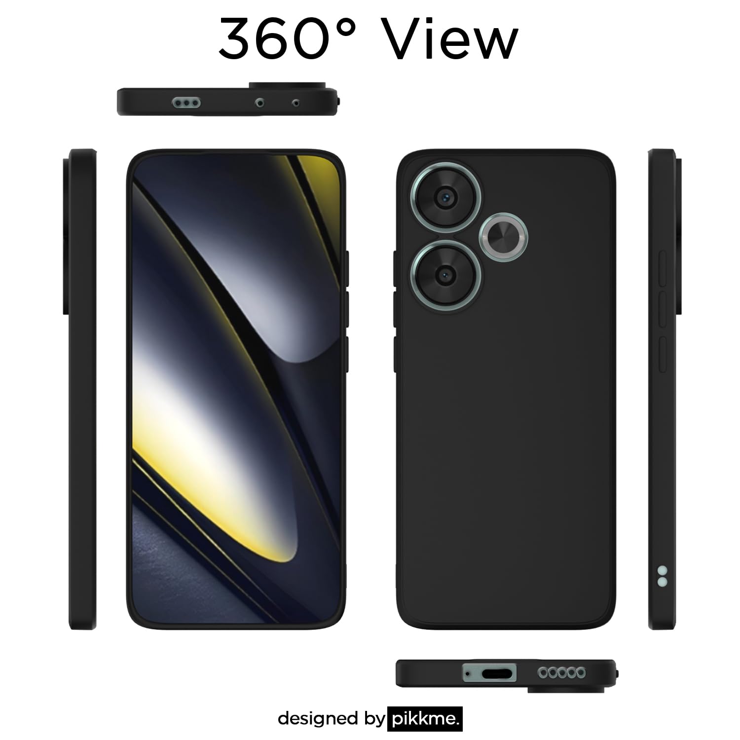Poco F6 5G mobile cover in black by Pikkme – photo 3