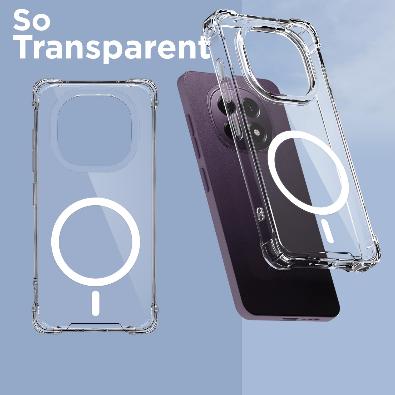 Pikkme transparent mag-safe MagSafe phone cover for Oppo F29 5G – photo 2