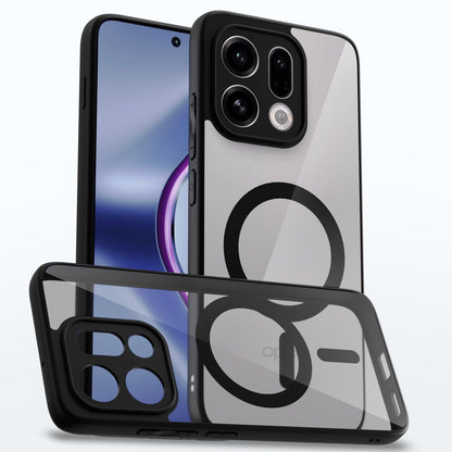 Black mag-safe MagSafe mobile back cover for Oppo Find X9 5G – Pikkme