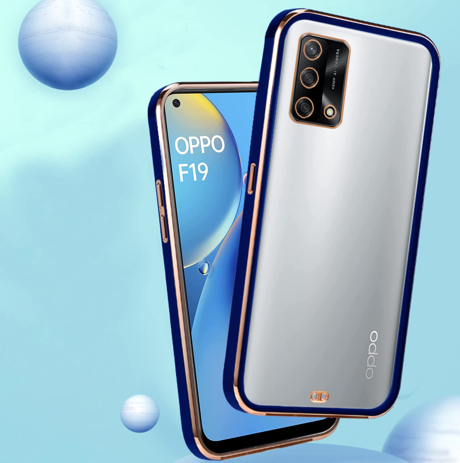 Pikkme blue Chrome mobile cover for Oppo F19 – photo 4