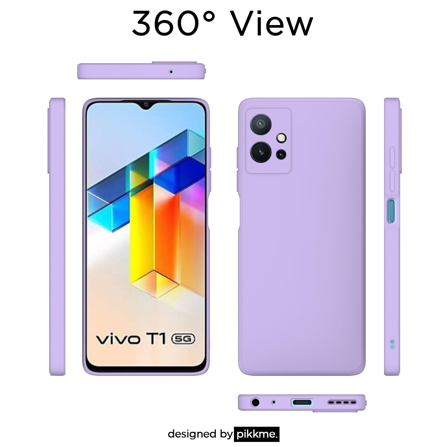 Vivo T1/Y75/iQOO Z6 5G mobile cover in purple by Pikkme – photo 3