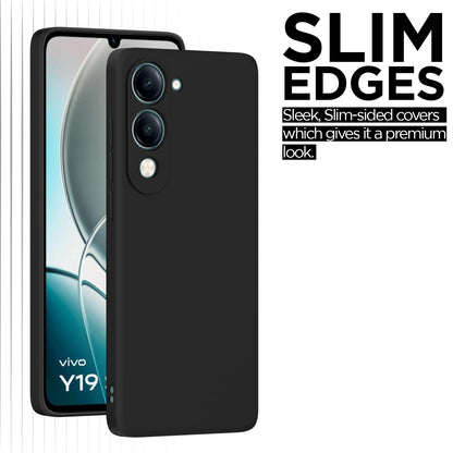 Pikkme Vivo Y19e / Y04 4G / Y29s 5G Soft Matte Silicone Shockproof Case (Black)