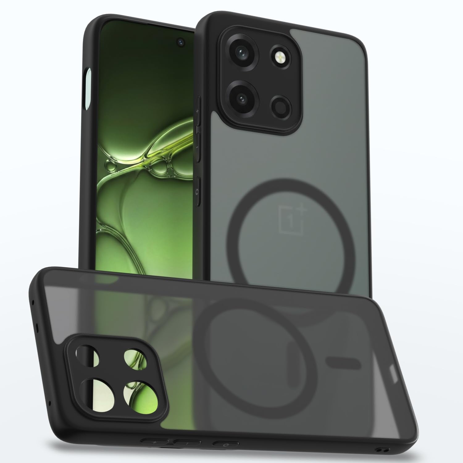 OnePlus Nord 6 5G back cover in black smoke mag-safe by Pikkme