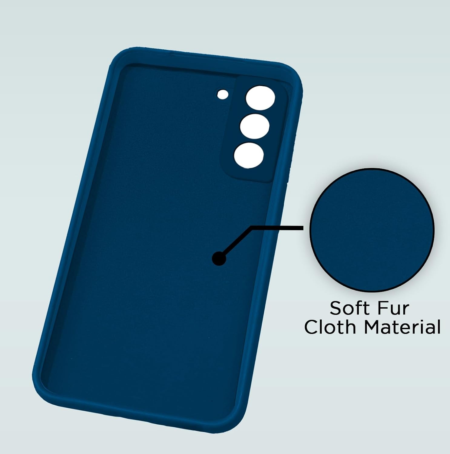 Pikkme Samsung Galaxy S21 FE 5G Soft Matte Silicone Shockproof Case | Blue