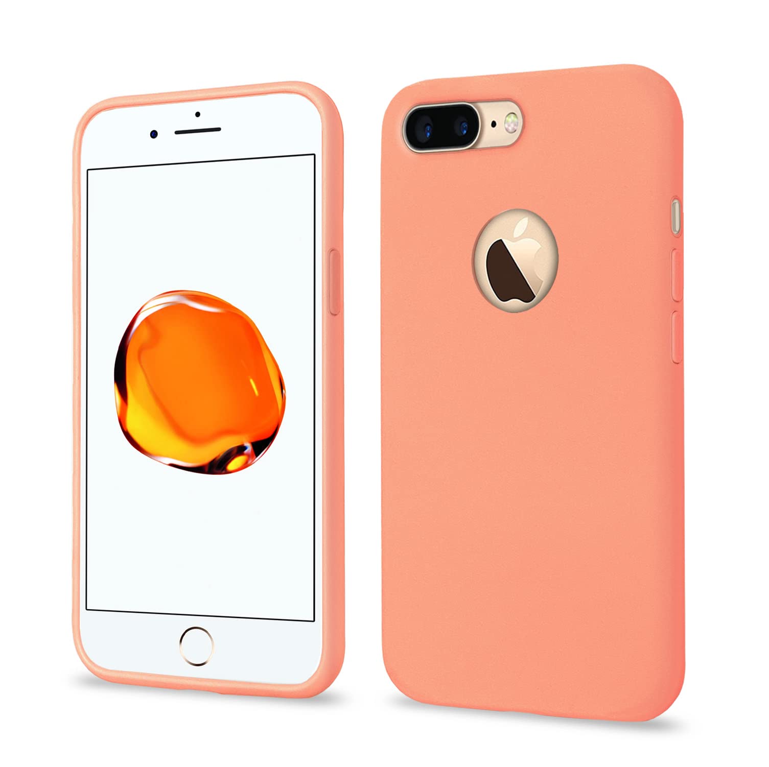 Pikkme iPhone 7 Plus/8 Plus Soft Silicone new peach mobile cover