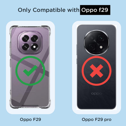 Pikkme Oppo F29 5G  PC + TPU Clear Transparent Back Cover (Transparent)