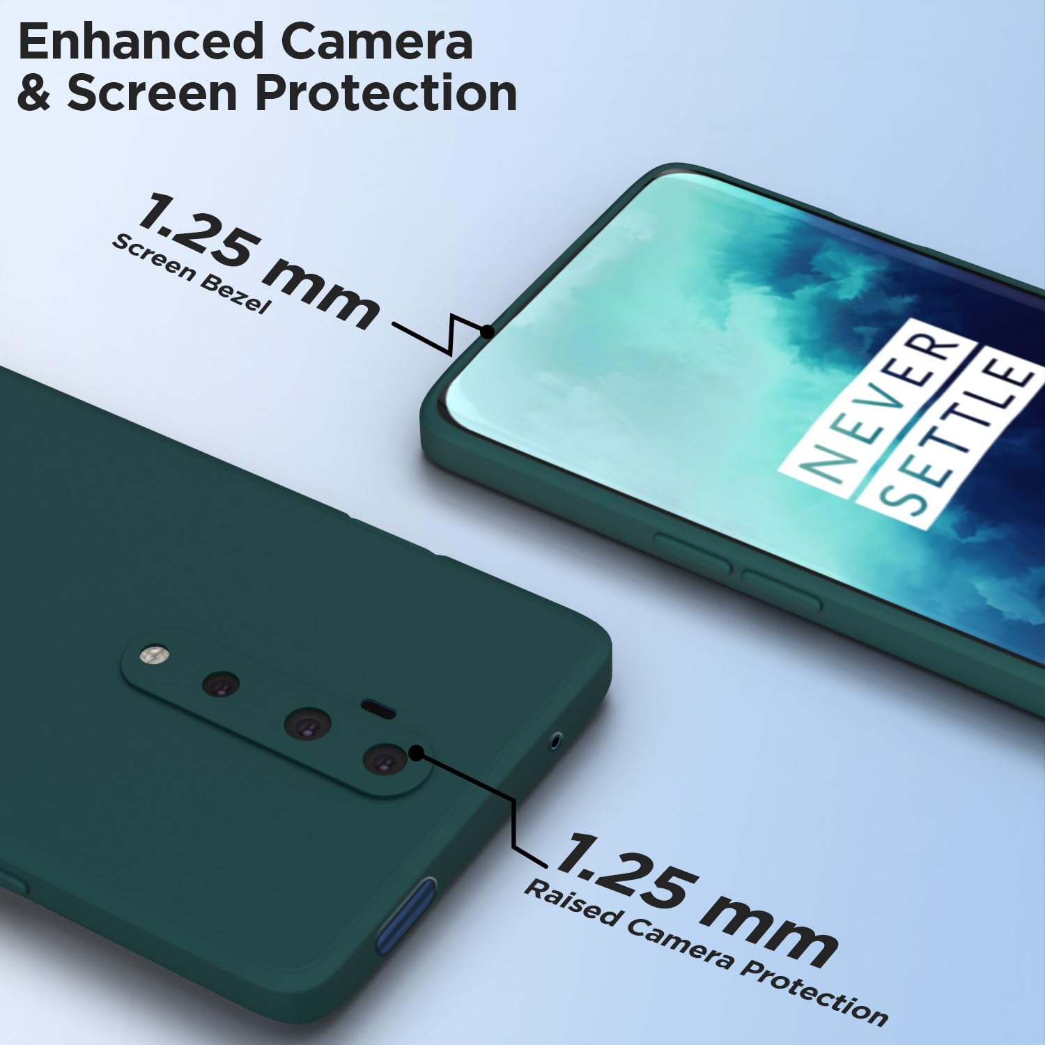 Pikkme green Matte back cover for OnePlus 7T Pro – photo 6