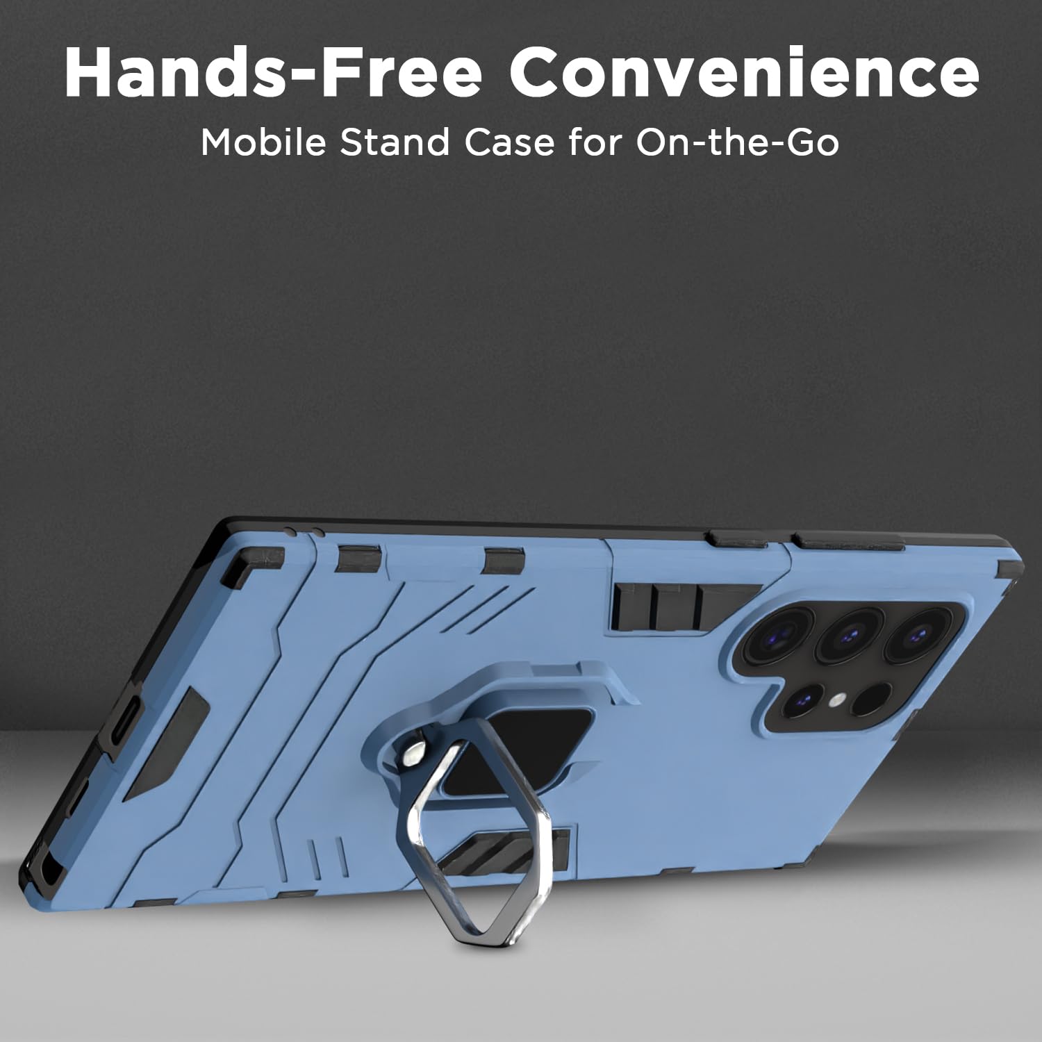 Pikkme Samsung Galaxy S25 Ultra 5G D5 Tough Armor Back Cover (Blue)