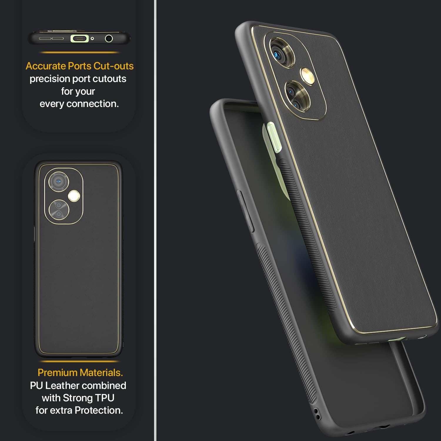 Pikkme OnePlus Nord CE 3 Lite 5G Chrome black mobile back cover – photo 3