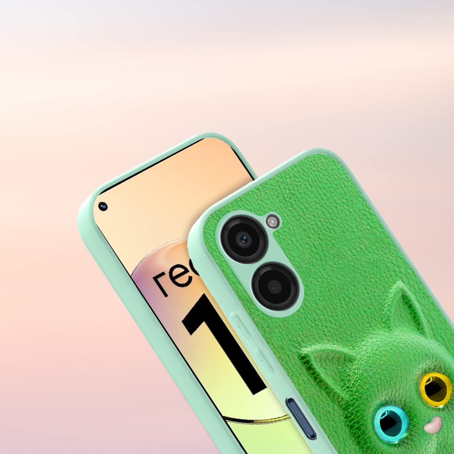 Realme 10 4G Cat mobile cover in green by Pikkme – photo 7