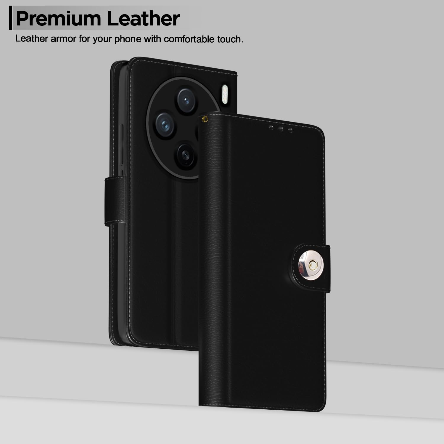 Pikkme black mobile flip cover for Vivo X200 5G – photo 2