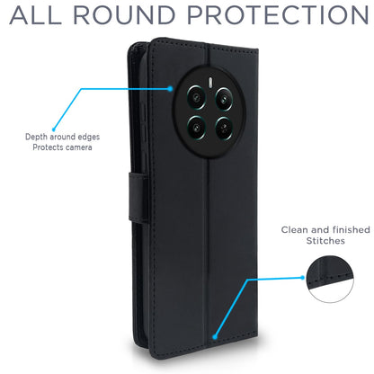 Pikkme black Wallet mobile flip cover for Realme 12 Plus/P1/Narzo 70/70 Pro 5G – photo 4