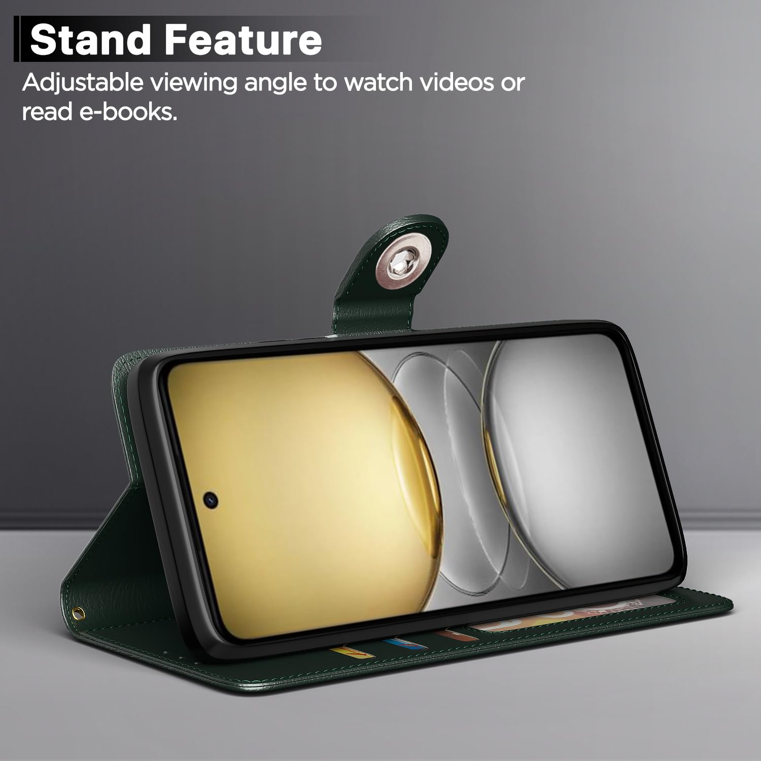 Green Button flip cover for Realme C75 – Pikkme – photo 3