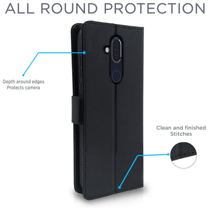 Pikkme black Wallet flip cover for Nokia 8.1 – photo 4