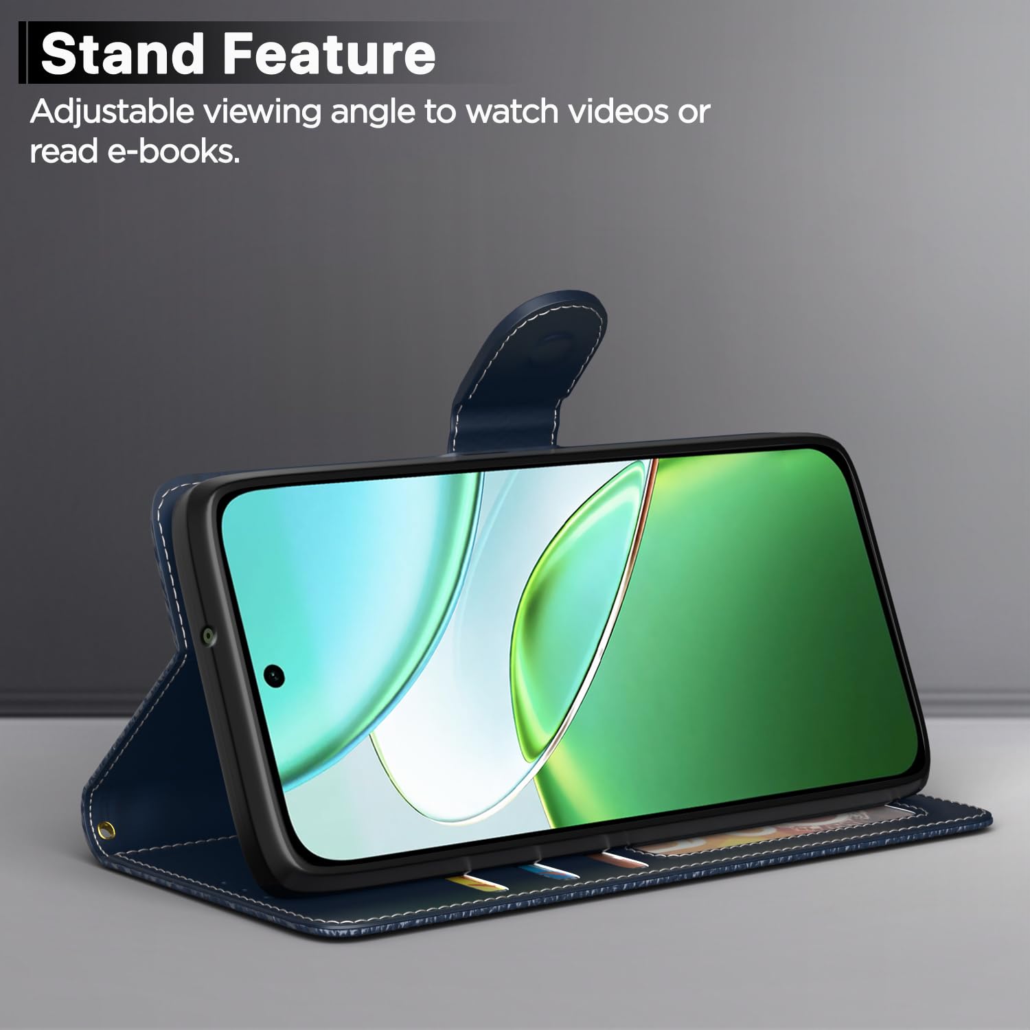 Blue Wallet wallet flip cover for Vivo T5x/Y51 Pro/iQOO Z11x 5G – Pikkme – photo 3