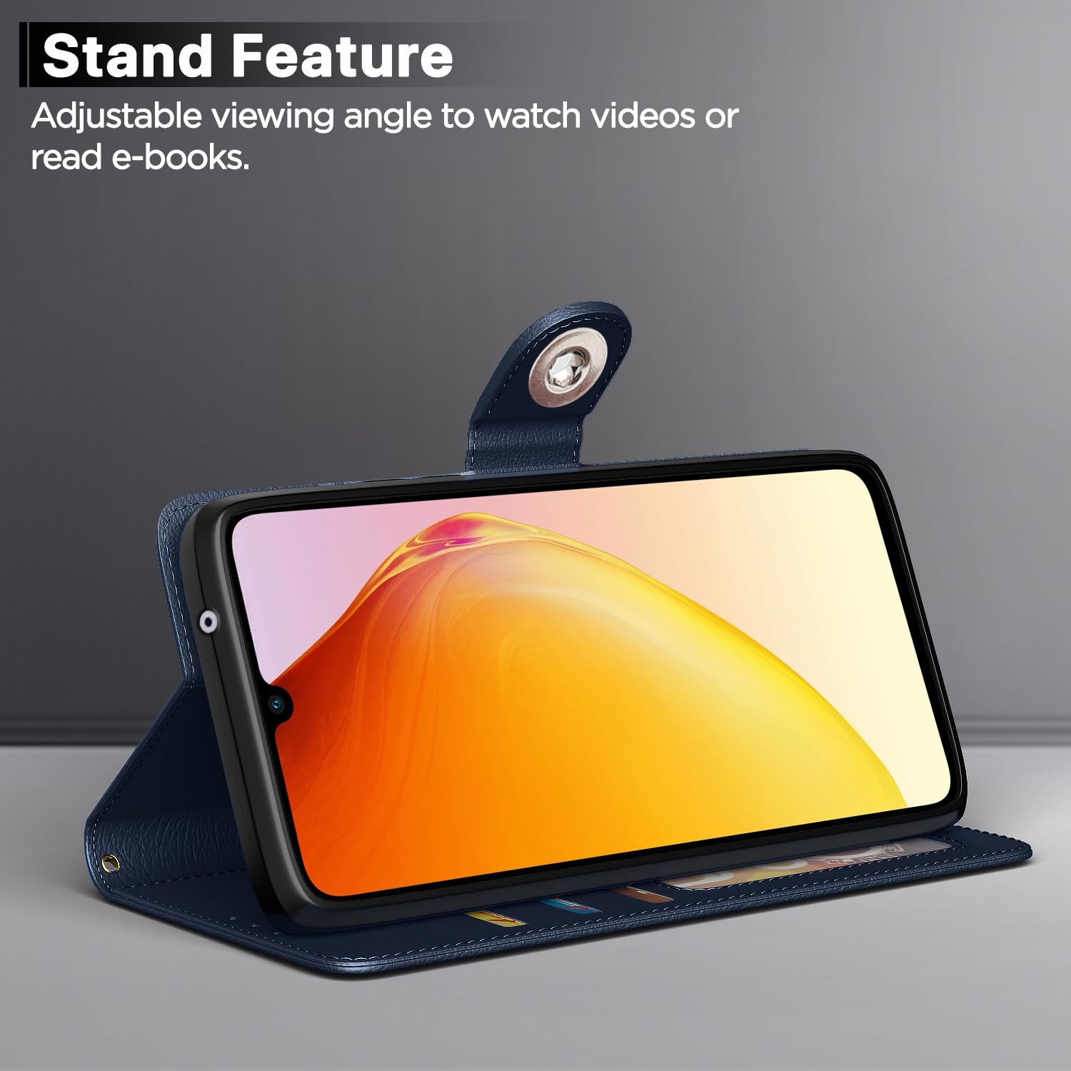 Blue mobile flip cover for Vivo V25 5G – Pikkme – photo 3