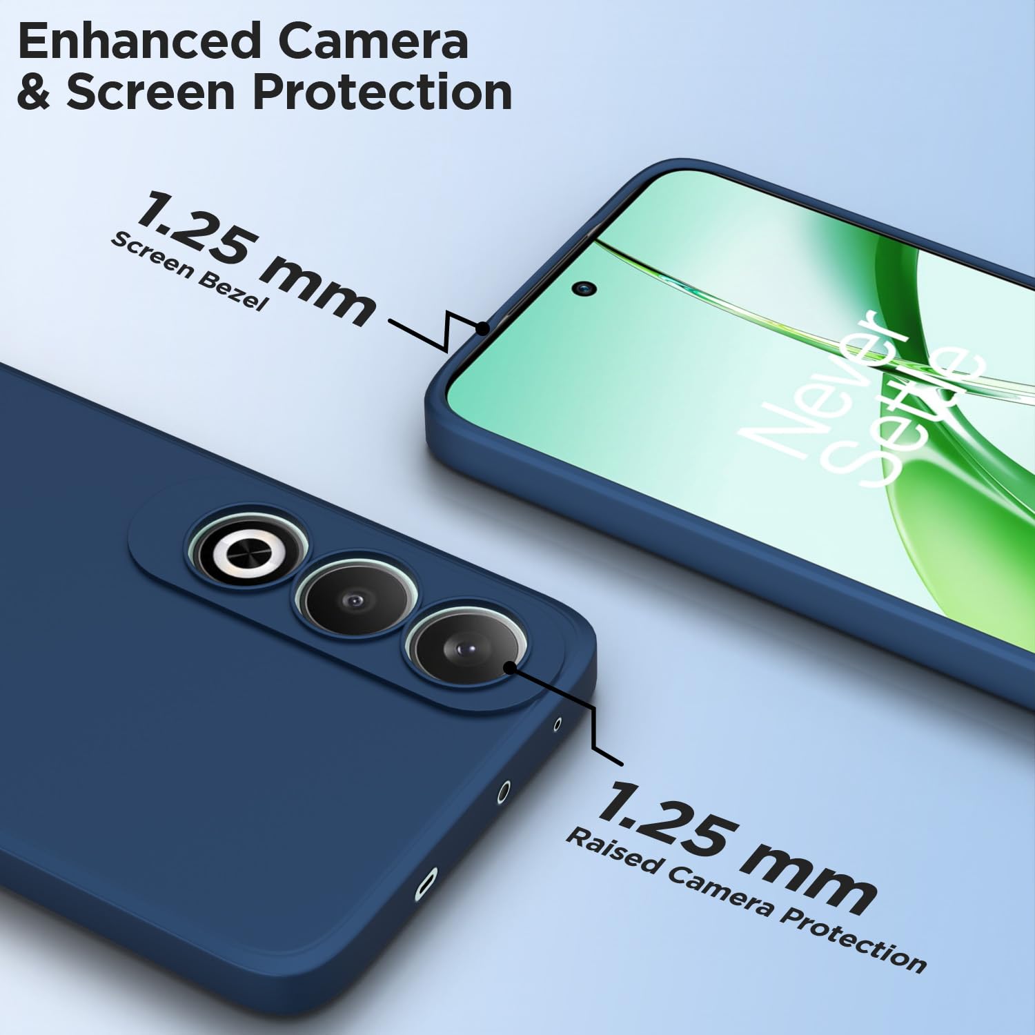 Pikkme blue Matte mobile back cover for OnePlus Nord – photo 2