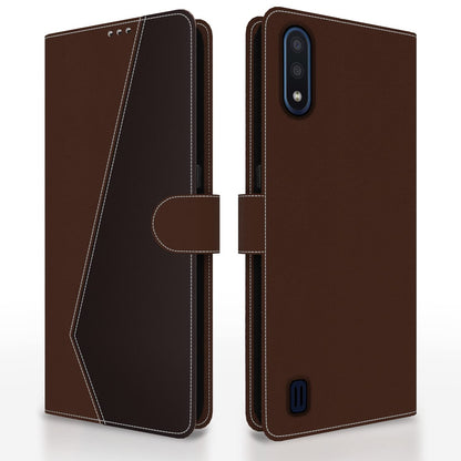Brown & coffee Magnetic mobile flip cover for Samsung M01 – Pikkme