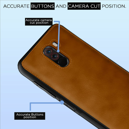 Pikkme Poco F1 Leather brown back cover – photo 6