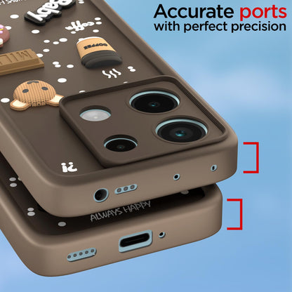 Redmi Note 13 Pro/Poco X6 5G Silicone mobile back cover in brown by Pikkme – photo 4