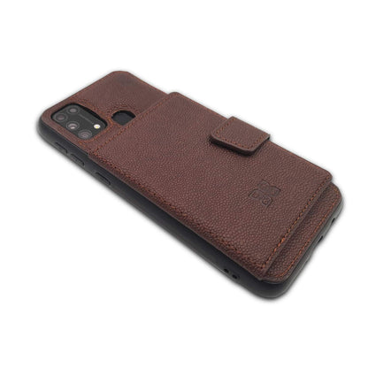 Dark brown Wallet back cover for Samsung M31 – Pikkme – photo 5