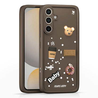 Brown Silicone phone cover for Samsung S24 FE 5G/3D – Pikkme