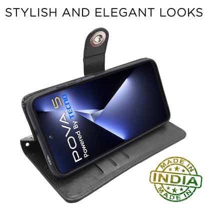 Pikkme black flip case for Tecno Pova 5/Pova 5 Pro 5G – photo 4