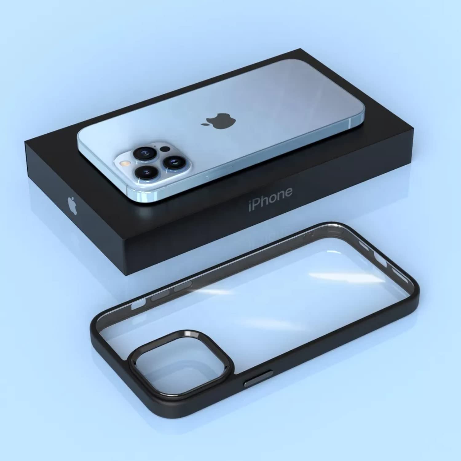 Pikkme iPhone 13 Pro Max Camring Back Cover (Black)