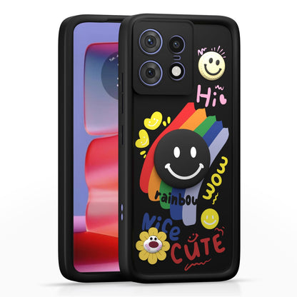 Moto Edge 50 Pro 5G Soft Silicone mobile cover in black by Pikkme