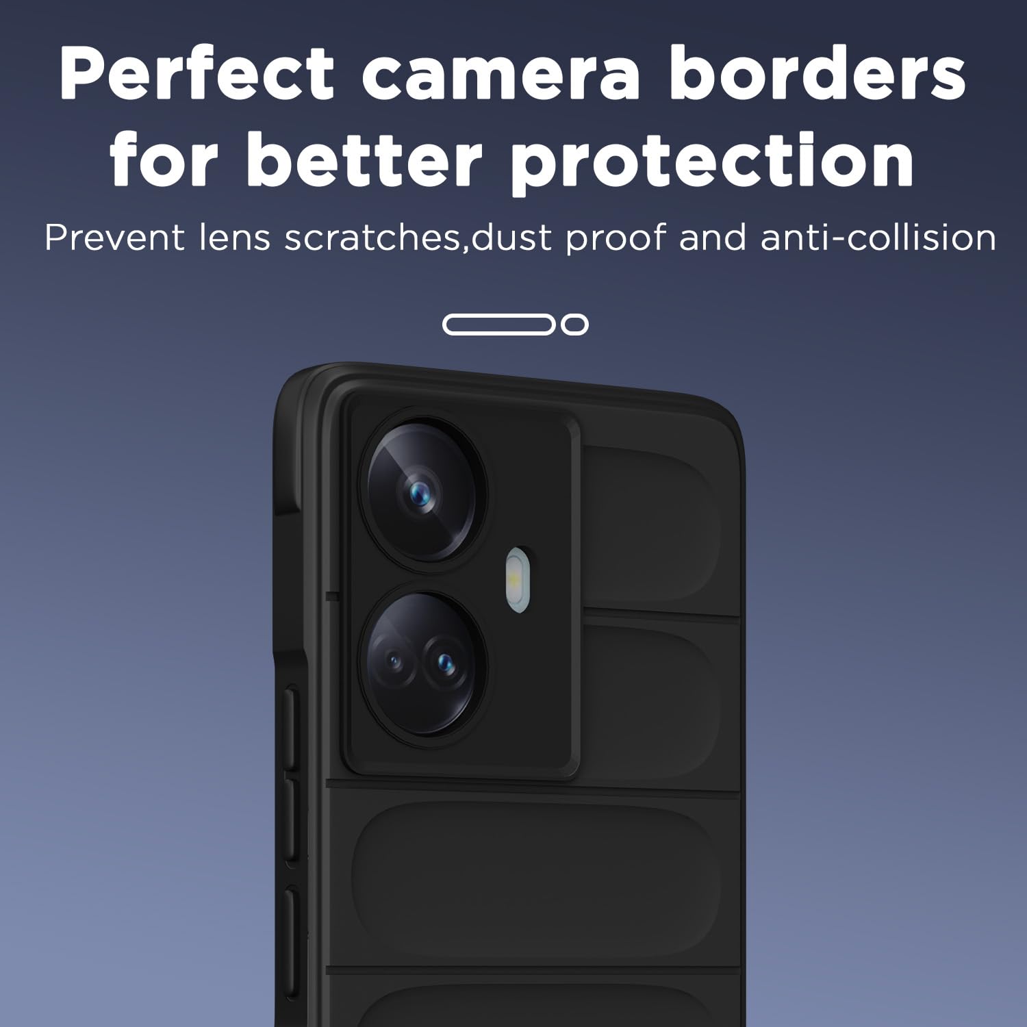 Pikkme Realme 10 Pro Plus 5G Liquid Silicone black mobile cover – photo 7