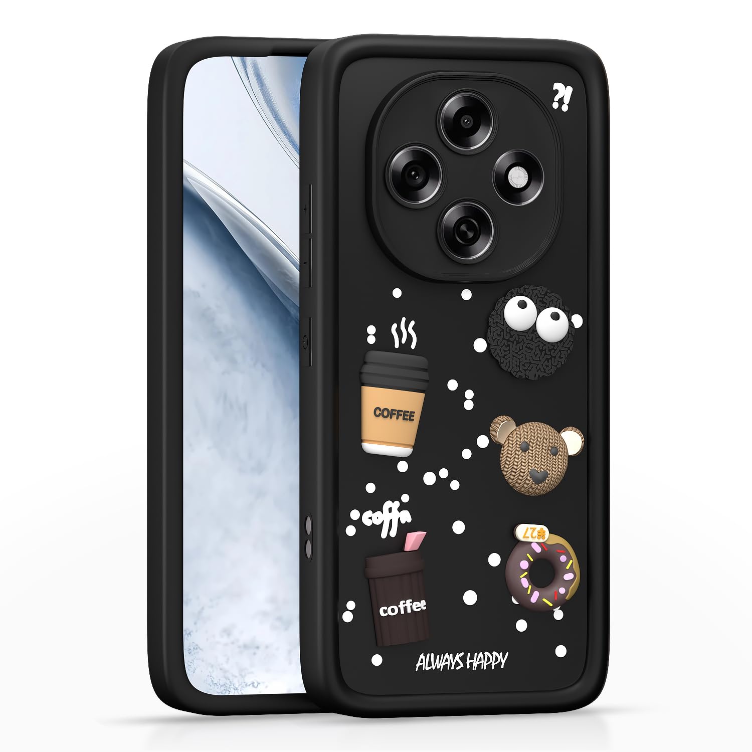 Pikkme black back cover for Oppo F31 Pro 5G/3D