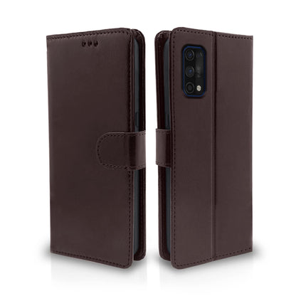 Realme 7 Pro Wallet mobile flip cover in coffee by Pikkme