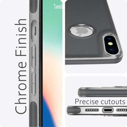 Pikkme iPhone X/XS Leatherback chrome grey phone cover – photo 6